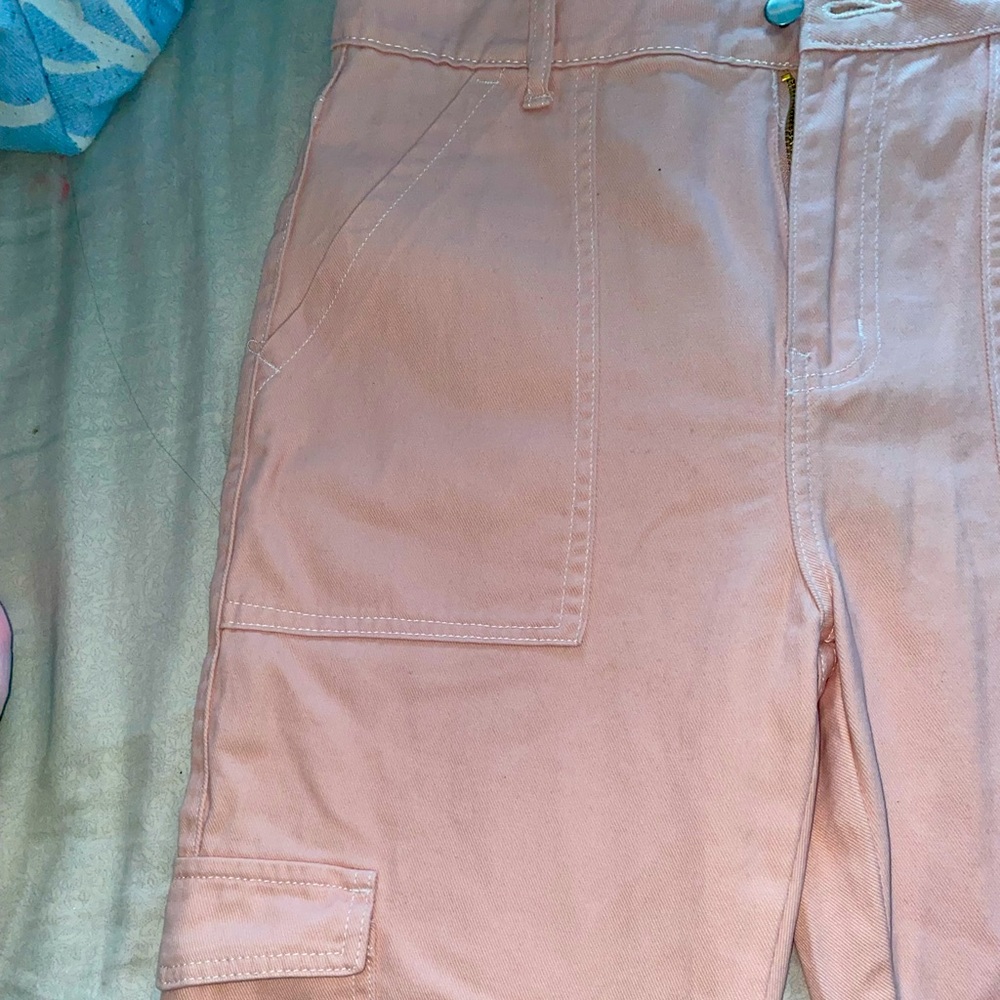 SHEIN pink cargo pants